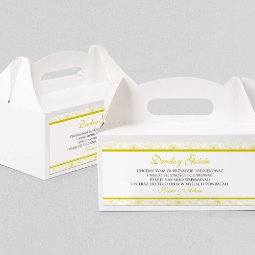 Pudełko na ciasto weselne Ornaments - Motyw 11