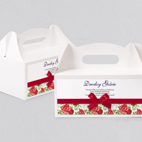 Pudełko na ciasto weselne Laura Motyw 2