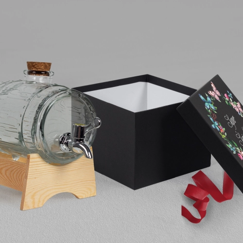 Antałek - opakowanie czarne Akwarelowe Wianki Motyw 3