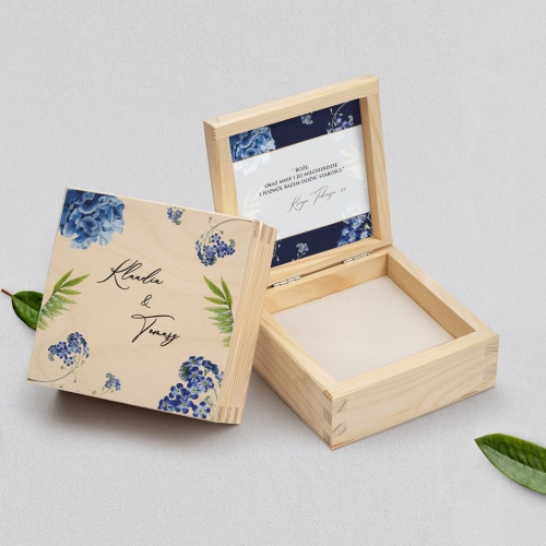 Pudełko na obrączki naturalne - Loveletter Motyw 4