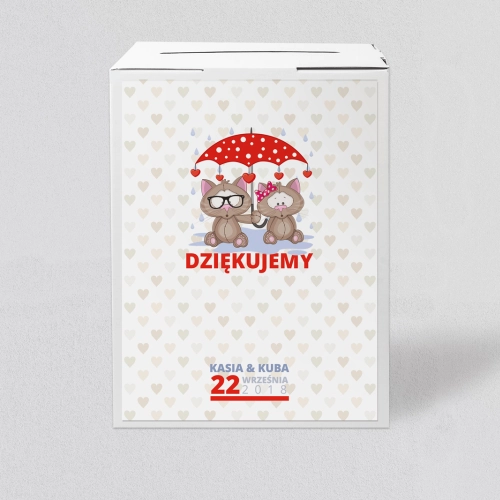 Pudełko na koperty i pieniądze Uroczy Deszcz Motyw 11