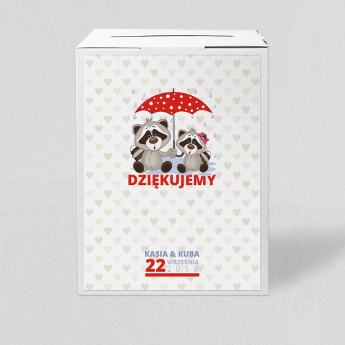 Pudełko na koperty i pieniądze Uroczy Deszcz Motyw 18