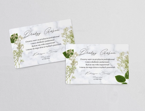 Naklejki na ciasto weselne Marble leaf Motyw 3
