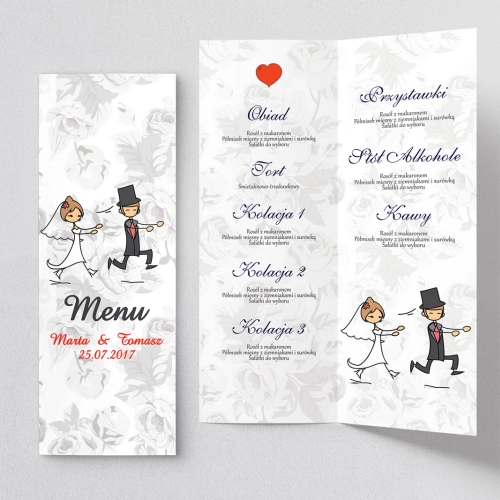 Menu Weselne Zakochani Motyw 2
