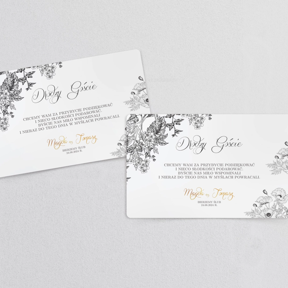 Naklejki na ciasto weselne Adore - Motyw 2