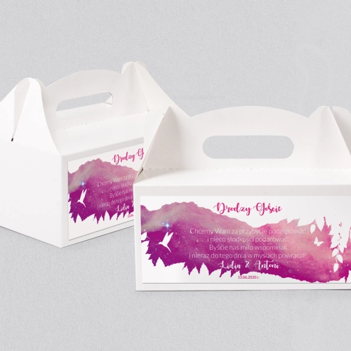 Pudełko na ciasto weselne Stylish Motyw 11