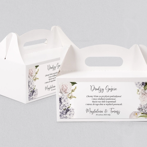 Pudełko na ciasto weselne Ofelia - Motyw 1