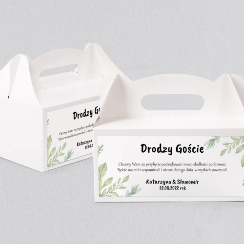 Pudełko na ciasto weselne Bukiety Motyw 11