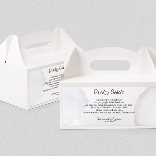 Pudełko na ciasto weselne Watercolor Wedding - Motyw 3