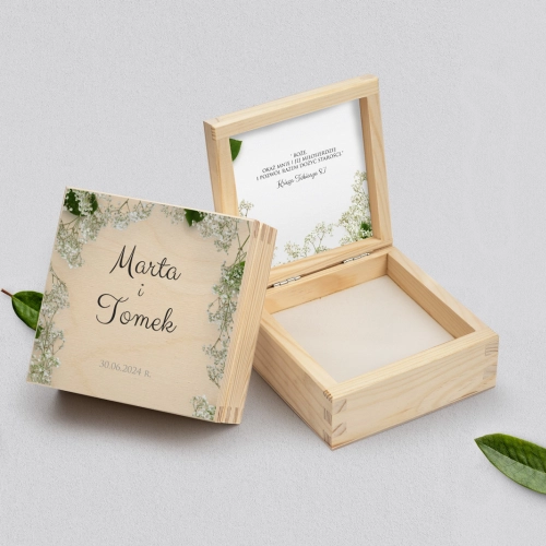 Pudełko na obrączki naturalne - Soft Motyw 7