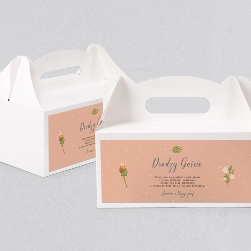 Pudełko na ciasto weselne Butterflies - Motyw 4