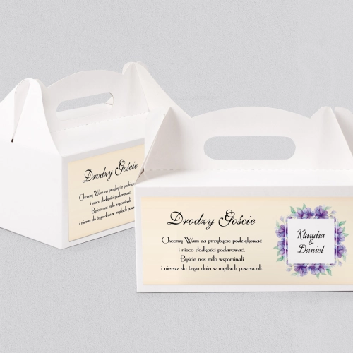 Pudełko na ciasto weselne Love Motyw 13