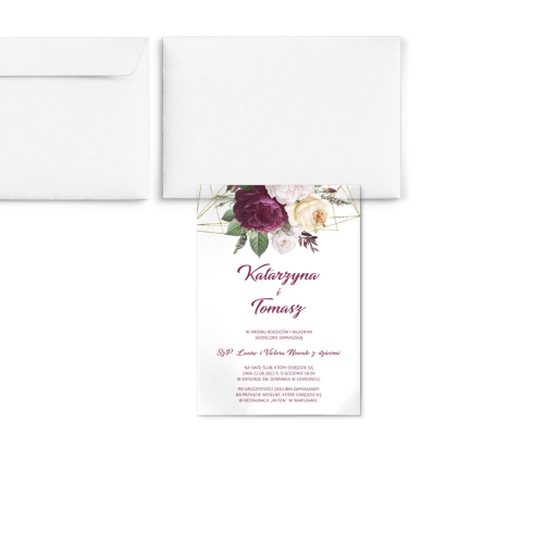 Zaproszenia ślubne Modena - Akrylowe Motyw 1