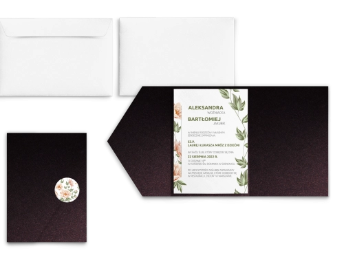 Zaproszenia ślubne w etui Lea - motyw 3