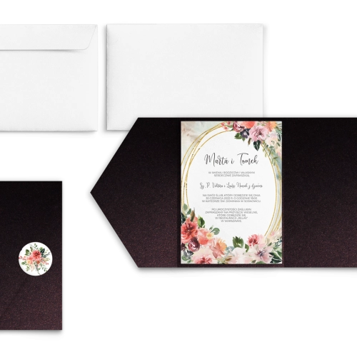 Zaproszenia ślubne w etui Spring Love - motyw 2