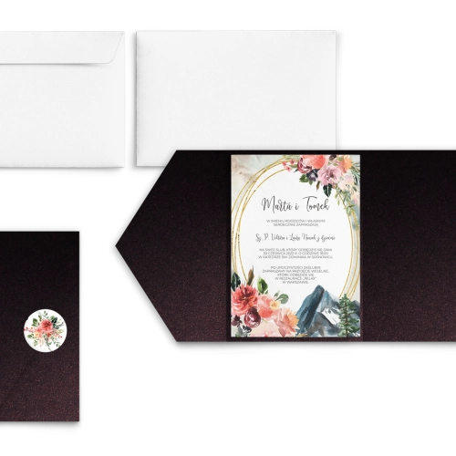 Zaproszenia ślubne w etui Spring Love - motyw 6