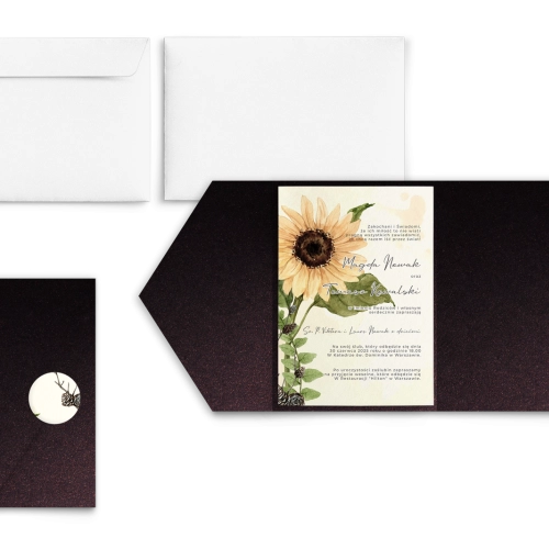 Zaproszenia ślubne w etui Natalie - motyw 2