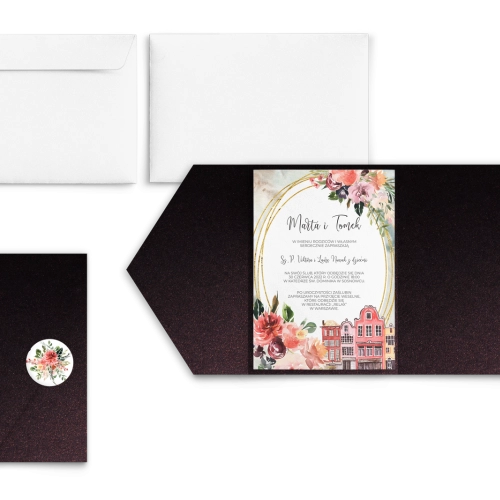 Zaproszenia ślubne w etui Spring Love - motyw 5