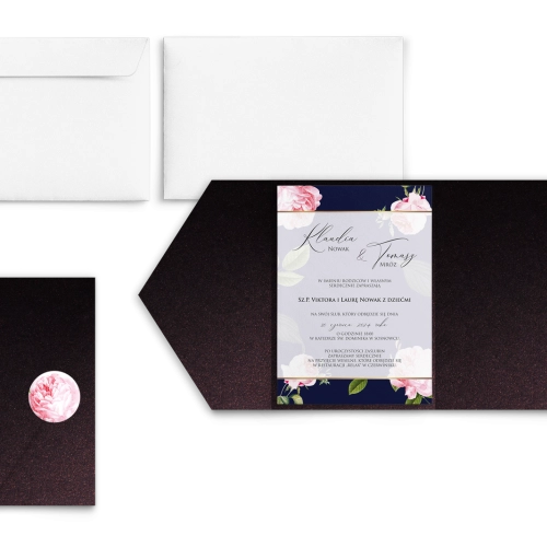Zaproszenia ślubne w etui Loveletter - motyw 2