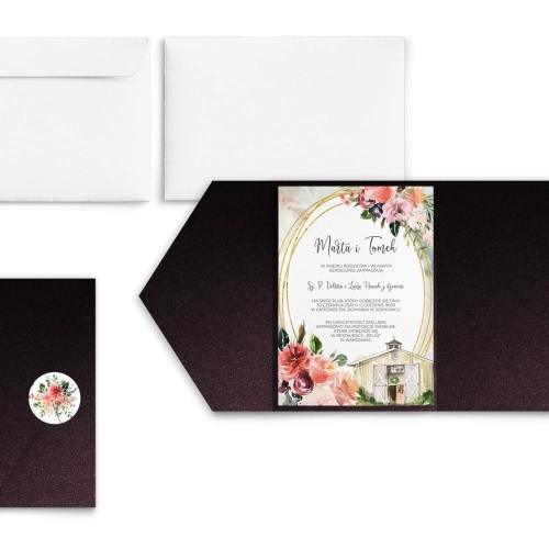 Zaproszenia ślubne w etui Spring Love - motyw 4