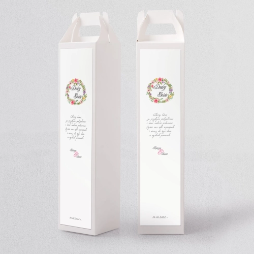 Pudełko na alkohol Akwarelowe Wianki Motyw 5