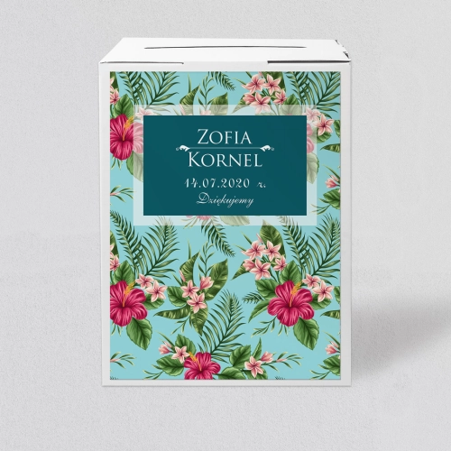 Pudełko na koperty i pieniądze Kwiatowe Pole Motyw 3