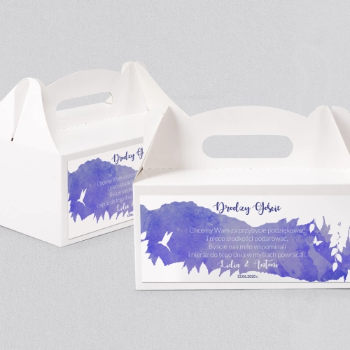 Pudełko na ciasto weselne Stylish Motyw 7