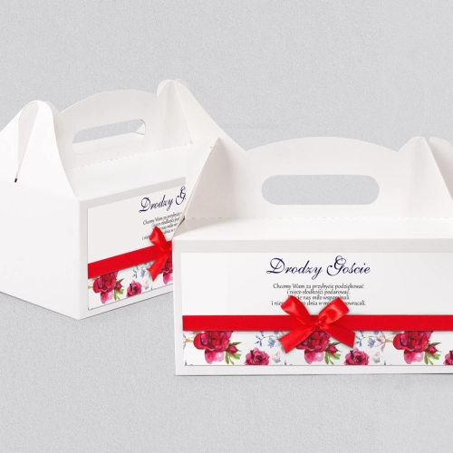 Pudełko na ciasto weselne Laura Motyw 3