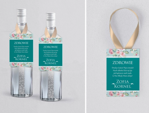 Zawieszka na alkohol Kwiatowe Pole Motyw 1