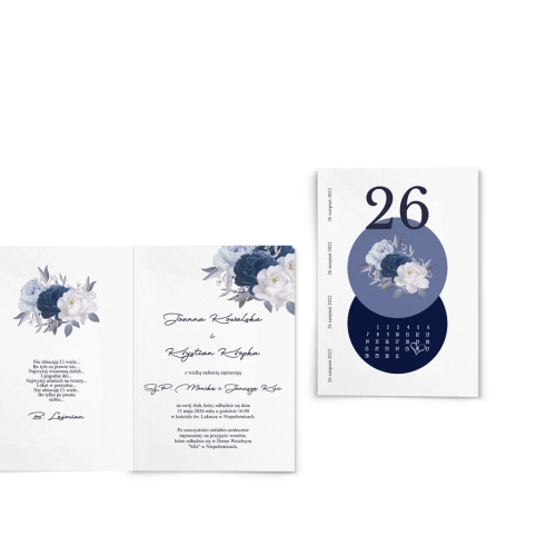Zaproszenia ślubne Day - Składane motyw 1