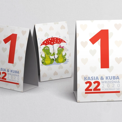 Numerki na stół Uroczy Deszcz Motyw 17