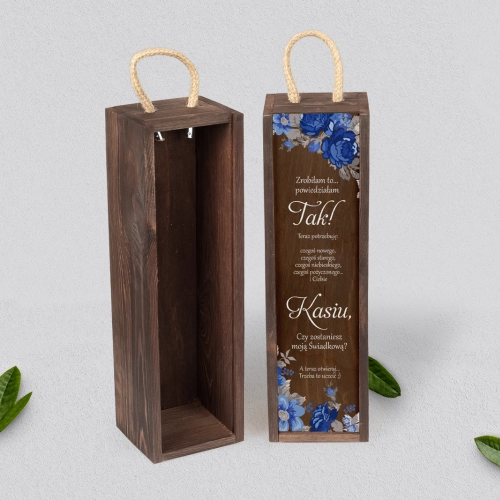 Prośba o Świadkowanie - SNW brązowa Serca Kwiat Motyw 2