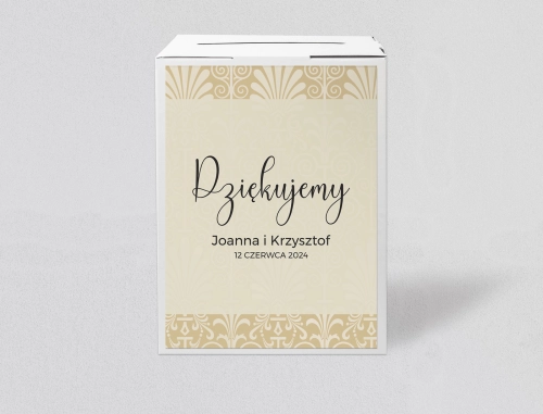 Pudełko na koperty i pieniądze Vintage Motyw 1
