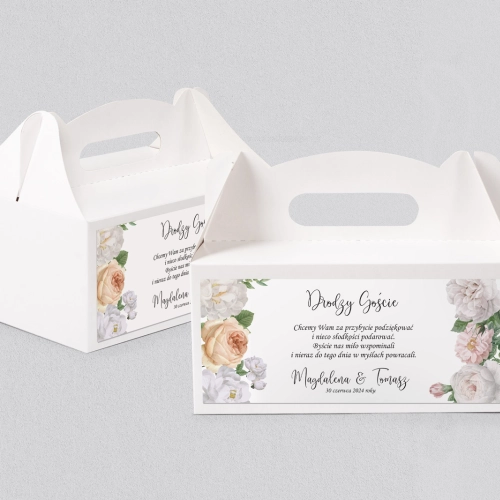 Pudełko na ciasto weselne Ofelia - Motyw 3