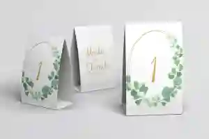 Numerki na stół Liście Motyw 6