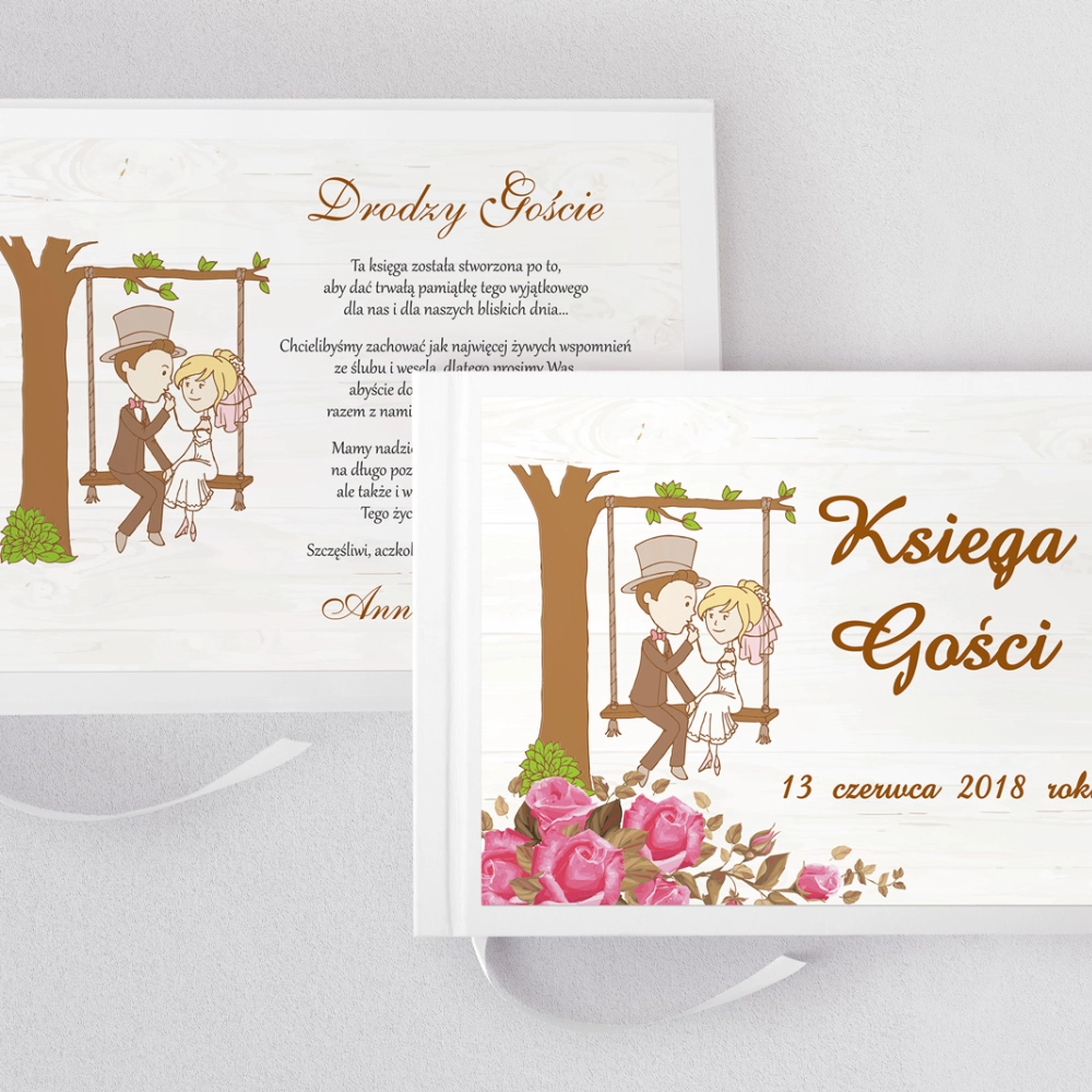Księga Gości Weselnych Naturalna Miłość Motyw 7