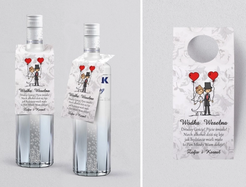 Zawieszka na alkohol oczko Zakochani Motyw 7