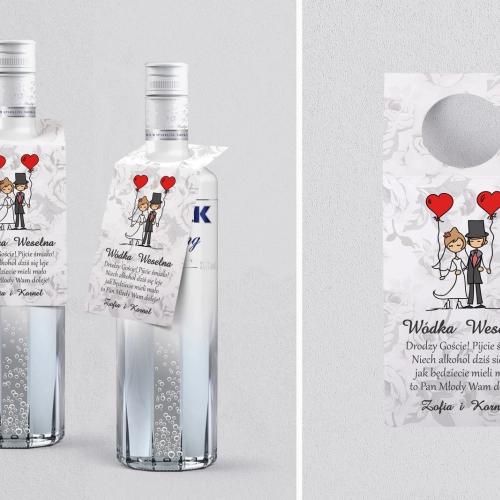 Zawieszka na alkohol oczko Zakochani Motyw 7