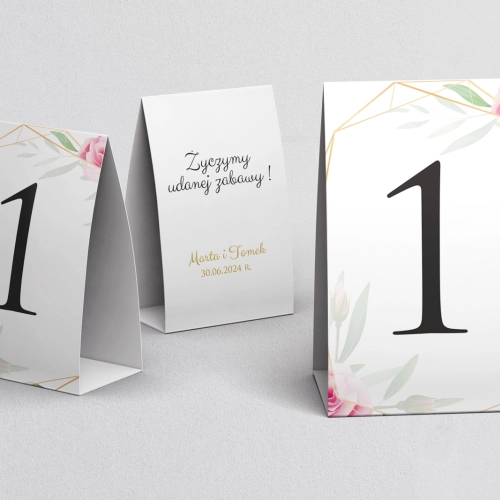 Numerki na stół Flowers & Frame Motyw 4