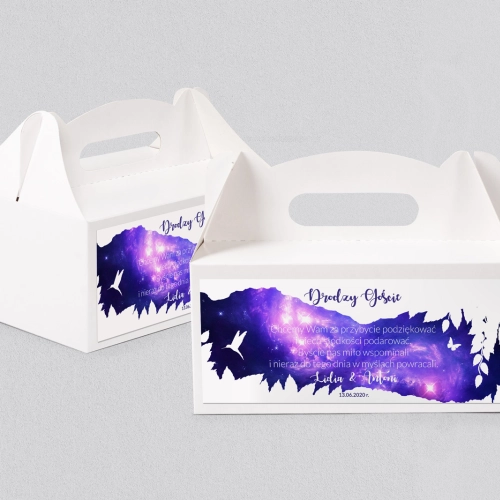 Pudełko na ciasto weselne Stylish Motyw 3