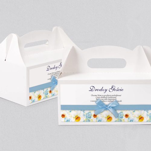 Pudełko na ciasto weselne Nasz Dzień Motyw 6