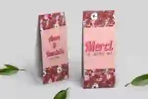 Podziękowanie Merci - Pudełeczko Retro Style Motyw 2