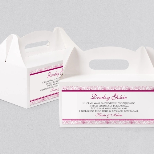 Pudełko na ciasto weselne Ornaments - Motyw 10