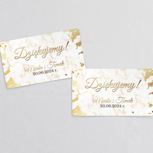 Naklejki na słoiczki weselne Marmur i Złoto - Arkusz 21 szt Motyw 5