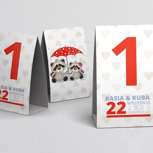 Numerki na stół Uroczy Deszcz Motyw 18