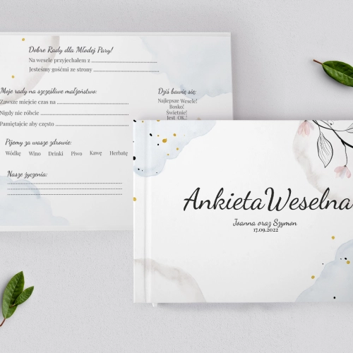 Ankieta Weselna - Watercolor Wedding Motyw 3