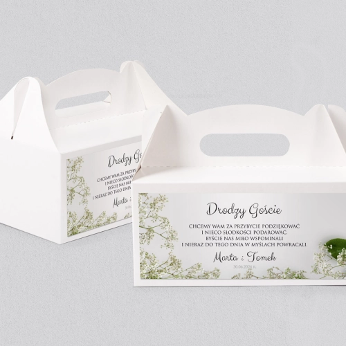 Pudełko na ciasto weselne Soft - Motyw 7