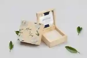 Pudełko na obrączki naturalne - Loveletter Motyw 1