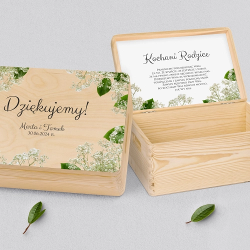 Skrzyneczka dla Rodziców - naturalna Soft Motyw 7