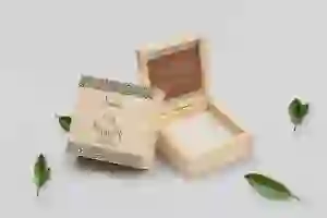 Pudełko na obrączki naturalne - Vintage Motyw 3
